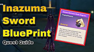 How to Get Inazuma Sword Blueprint  Genshin Impact [upl. by Atsirhcal]