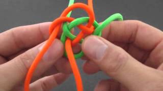 How to Make a Double 2Strand Diamond Knot by TIAT [upl. by Kinom]