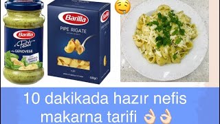 Fesleğen soslu makarna tarifi barilla pesto sosunu denedik 👍🏻  Farklı yemek tarifleri [upl. by Leeth]