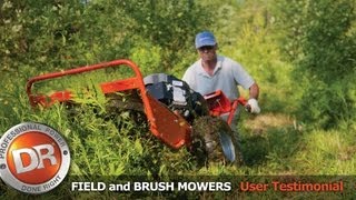 DR SelfPropelled Field amp Brush Mower  Johns Review [upl. by Heiney984]