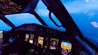 Turbulent Bad Weather Cockpit Landing  ATR 72600 [upl. by Ynnep]