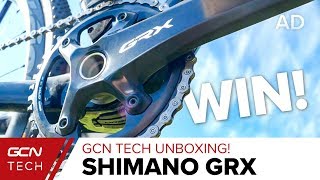 GCN Tech Unboxing Shimano GRX Di2 Groupset [upl. by Haibot635]