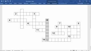 Cómo crear un crucigrama  ejemplo 1 [upl. by Essex]