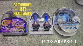 GP Thunder 8500k H11 Headlight Review amp Color Compare [upl. by Eenahc936]