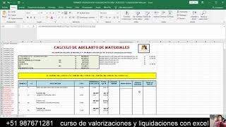 VALORIZACION Y LIQUIDACION DE OBRA PUBLICA CON PLANTILLA EXCEL PROFESIONAL😱2023😱CURSO VIRTUAL [upl. by Namwob]