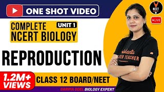 Complete 12th NCERT Biology Reproduction Unit 1 One Shot  CBSE 12th Board Exam  Garima Goel [upl. by Enelrac]