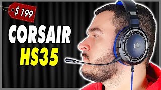 HEADSET DE ENTRADA DA CORSAIR ME SURPREENDEU FONE HS35 CORSAIR  UNBOXING E OPINIÃO [upl. by Phalan975]