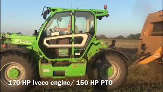 Merlo 409 Multifarmer baling [upl. by Attekram]