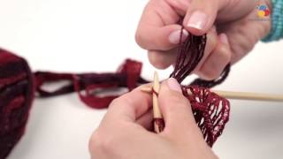 How to knit with Schachenmayr Frilly yarn [upl. by Kcirredal993]