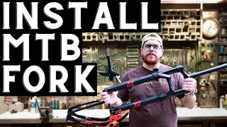 HOW TO Install a Mountain Bike Fork  Marzocchi BOMBER Z2  Project Trifox [upl. by Thaine557]