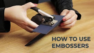 How to Use Embossers [upl. by Ricardo825]