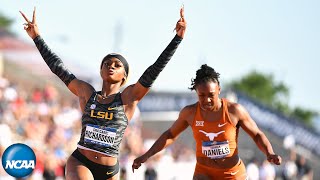 LSU freshman ShaCarri Richardson sets 100m collegiate record  2019 NCAA championships [upl. by Asor]