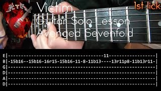 Victim Guitar Solo Lesson  Avenged Sevenfold with tabs [upl. by Berkley]