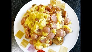 Scrambled Eggs with Sausage  Easy Breakfast [upl. by Simpkins374]