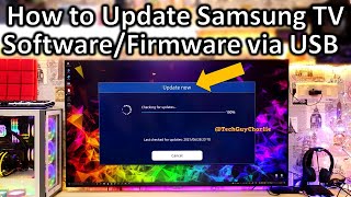 How to update Samsung TV FirmwareSoftware via USB [upl. by Meikah]