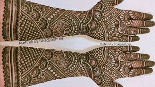 EASY DULHAN MEHENDI DESIGNS FOR FULL HANDS  WEDDING MEHNDI DESIGNS  BRIDAL HENNA MEHNDI DESIGNS [upl. by Nanek657]