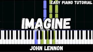 John Lennon  Imagine Easy Piano Tutorial [upl. by Melgar]