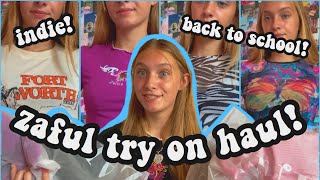 huge ZAFUL back to school try on haul  brandy melville and indie clothes for cheap [upl. by Elbring]