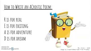 How to Write Acrostic Poems [upl. by Sateia179]