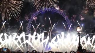 New Year fireworks 2016 in London [upl. by Auburta]