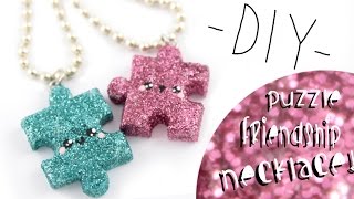 Puzzle Friendship Necklaces DIY  Kawaii Friday [upl. by Bronson201]