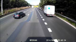 Car vs truck crash E40 Aalter Belgium [upl. by Tenner]