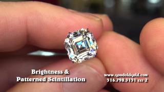 5ct D VS1 Asscher Cut Diamond with Hand Shots [upl. by Ycniuqed]