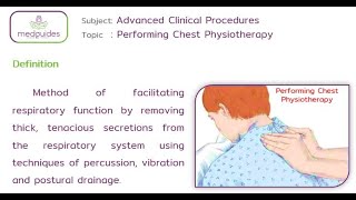 70Performing Chest Physiotherapy [upl. by Guthry115]