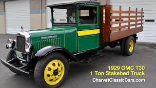 1929 GMC T30 1Ton Stakebed Truck Charvet Classic Cars [upl. by Eustis43]