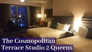 The Cosmopolitan Las Vegas  Terrace Studio 2 Queens  Fountain View [upl. by Jary]