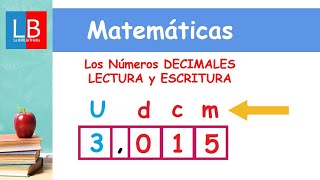 Los Números DECIMALES LECTURA y ESCRITURA ✔👩‍🏫 PRIMARIA [upl. by Elias]