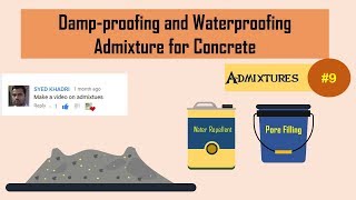 Dampproofing and Waterproofing Admixture for Concrete  Admixtures 9 [upl. by Attevad]