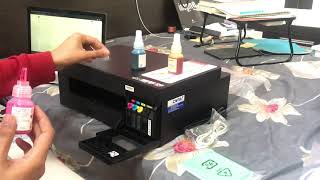 Brother DCPT420w printer unboxing and setup  installation [upl. by Enelyam]