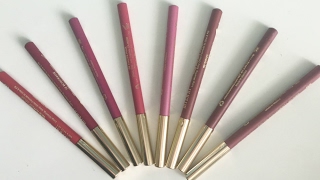 Milani Lipliners  ALL 8 SHADES  Review  Lipswatches [upl. by Aicilav]