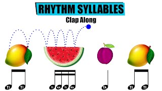 Musical Fruits  Rhythm Syllables ClapAlong [upl. by Mccullough]