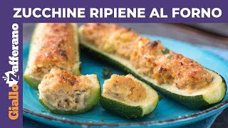 ZUCCHINE RIPIENE AL FORNO senza carne [upl. by Deehan]