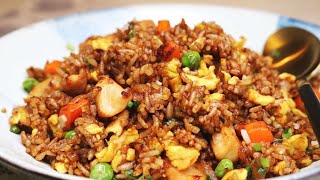 BETTER THAN TAKEOUT AND EASY Chinese Chicken Fried Rice Recipe [upl. by Ecitnirp]