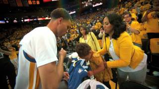 Stephen Curry Gets Pumped Up Pregame with Daughter Riley [upl. by Annor]