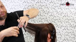 Haircut Tutorial  How to Cut Layers  TheSalonGuy [upl. by Nele]