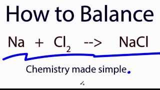 How to Balance Na  Cl2  NaCl [upl. by Ellebyam]