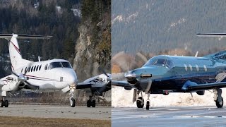 Pilatus PC12 vs Beechcraft King Air 200 [upl. by Naujed]