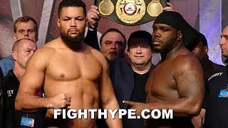 JOE JOYCE VS BERMANE STIVERNE FULL WEIGHIN JOYCES STARES HOLE THROUGH STIVERNE [upl. by Elyrpa]