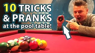 TOP 10 Pool TRICK Shots and PRANKS [upl. by Letnohs]