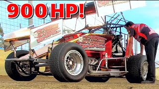 I DROVE A 900HP SPRINT CAR  Insane V8 Power [upl. by Nylle878]