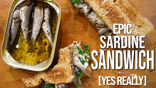 Best Sardine Sandwich Recipe  SAM THE COOKING GUY [upl. by Oicam]