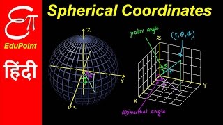 Spherical Coordinate System ★ video in HINDI ★ EduPoint [upl. by Eenram]