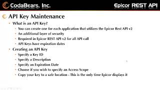 Epicor REST API [upl. by Scurlock]