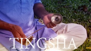 TINGSHA Tibetan hand cymbals  How to Play and Use Introduction  Anup Panthi [upl. by Atihana]