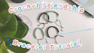 Friendship Bracelet  Square Knot Closure  Crochet Tutorial  Chelsea Crafts Inc [upl. by Heffron911]