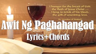 Awit ng Paghahangad Chords  Lyrics Holy Mass Communion song [upl. by Atiuqad]